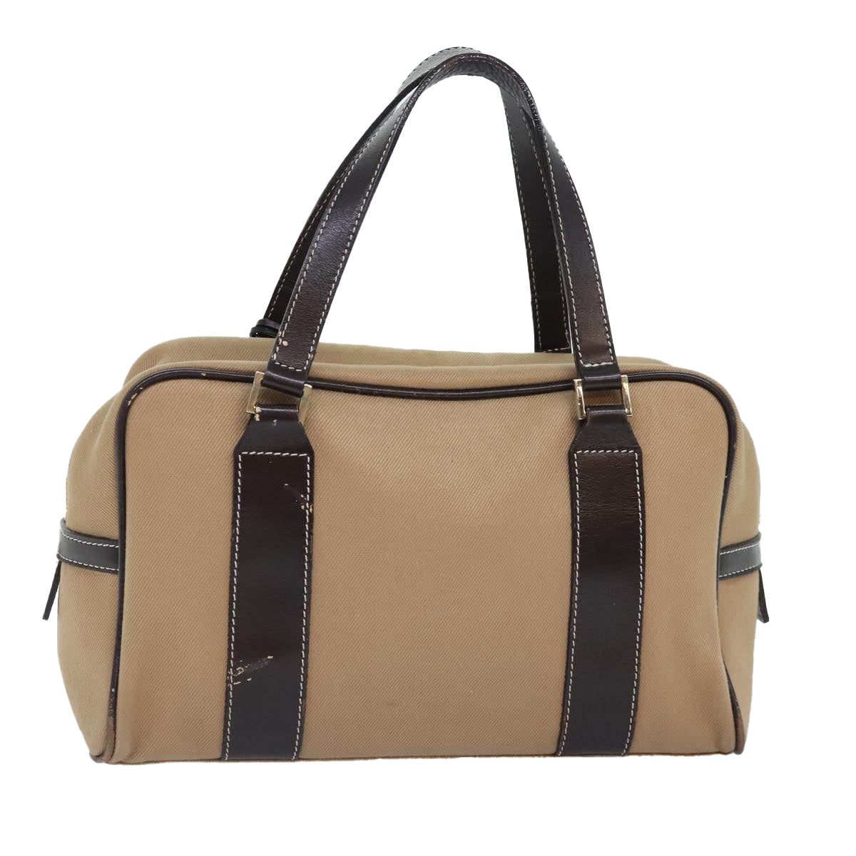 BURBERRY Blue Label Hand Bag Canvas Beige Gold  bs18262