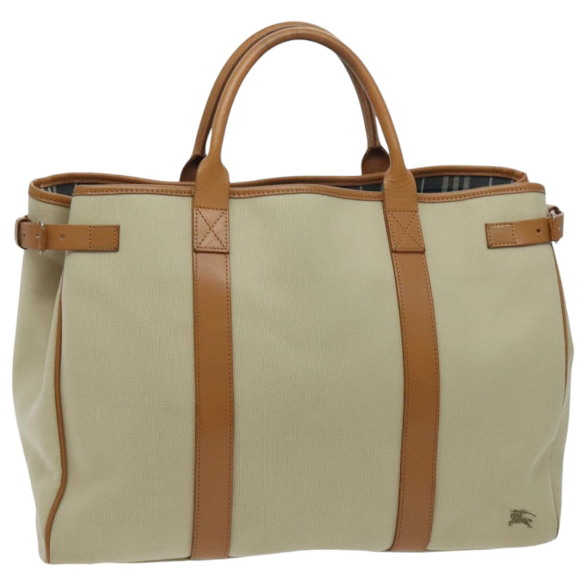 BURBERRY Blue Label Hand Bag Canvas Beige  ti2200