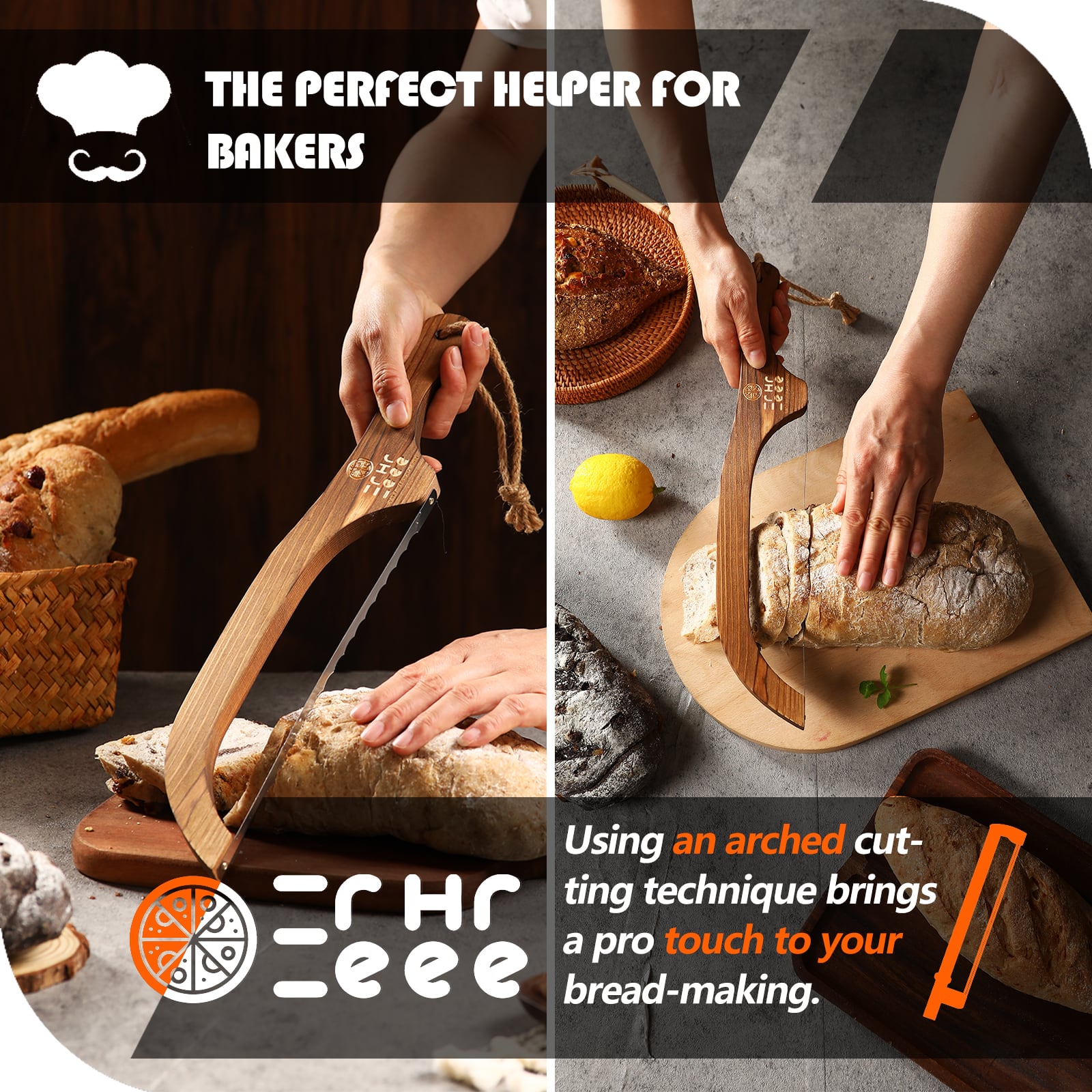 serrated bread knife precision ground teeth close-up