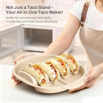 flexible silicone taco stand non-slip base easy clean