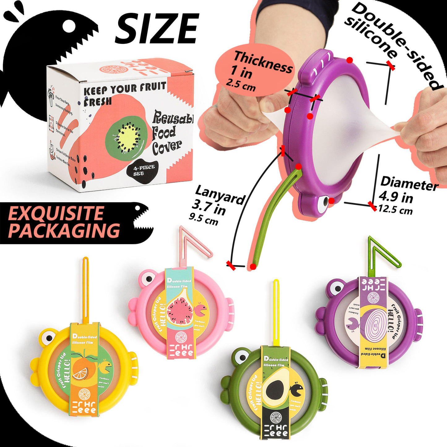 Fish-Shaped Design/Food Storage Containers for Avocado & Onion