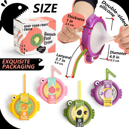 Fish-Shaped Design/Food Storage Containers for Avocado & Onion