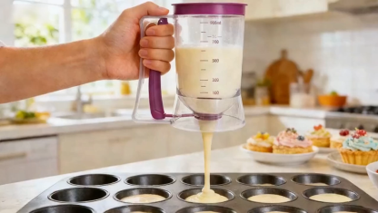 Pancake Batter Dispenser, 4-Cup Batter Separator with Handle