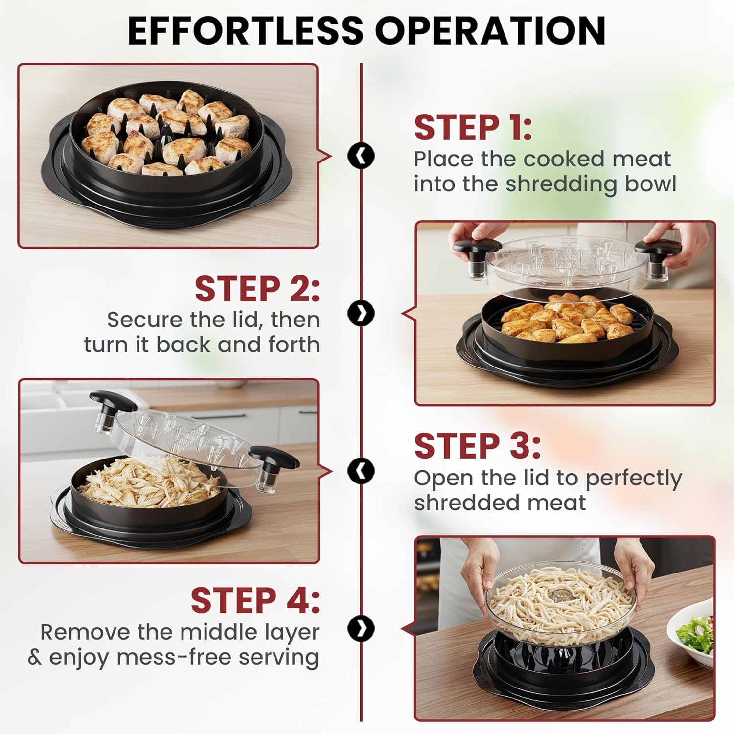 dishwasher safe chicken shredder for meal prep