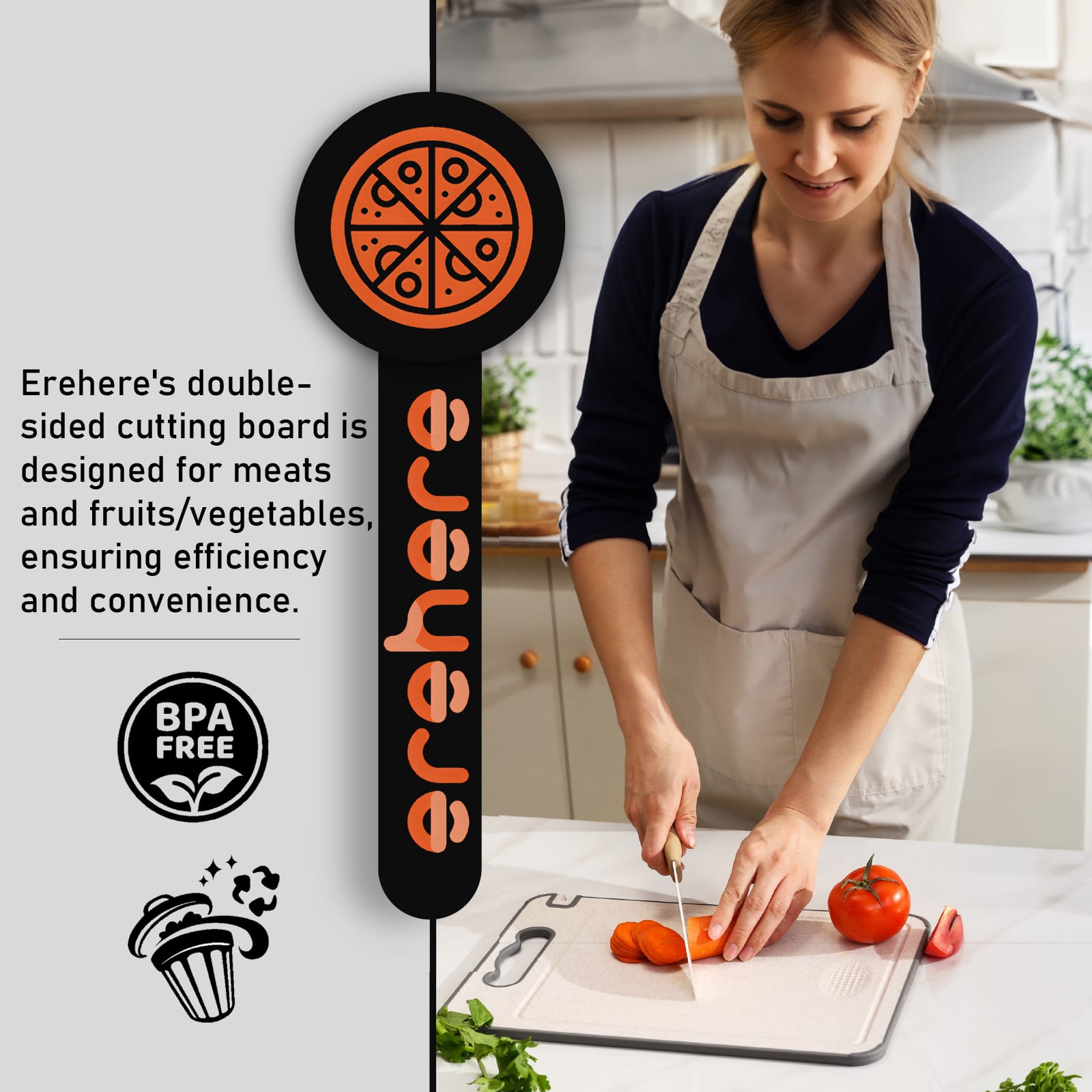 stainless steel cutting board knife-friendly odor-resistant