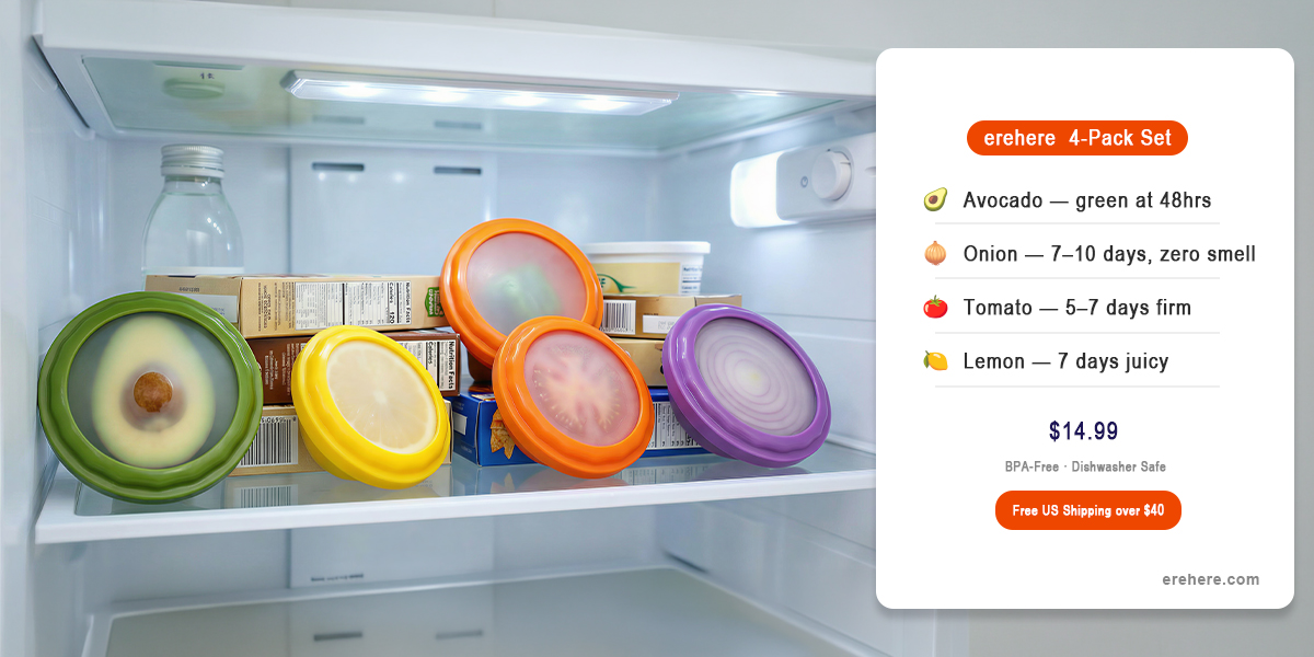 erehere avocado onion keeper set fridge