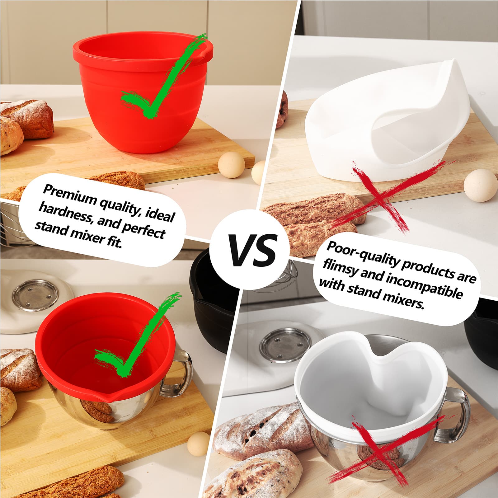 kitchenaid silicone bowl liner dishwasher safe easy cleanup