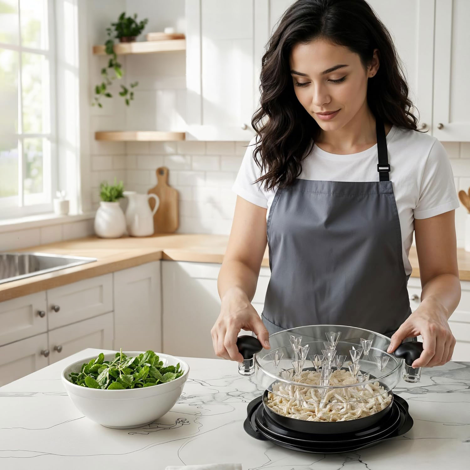 chicken shredder shredding cooked chicken breast in under 2 minutes