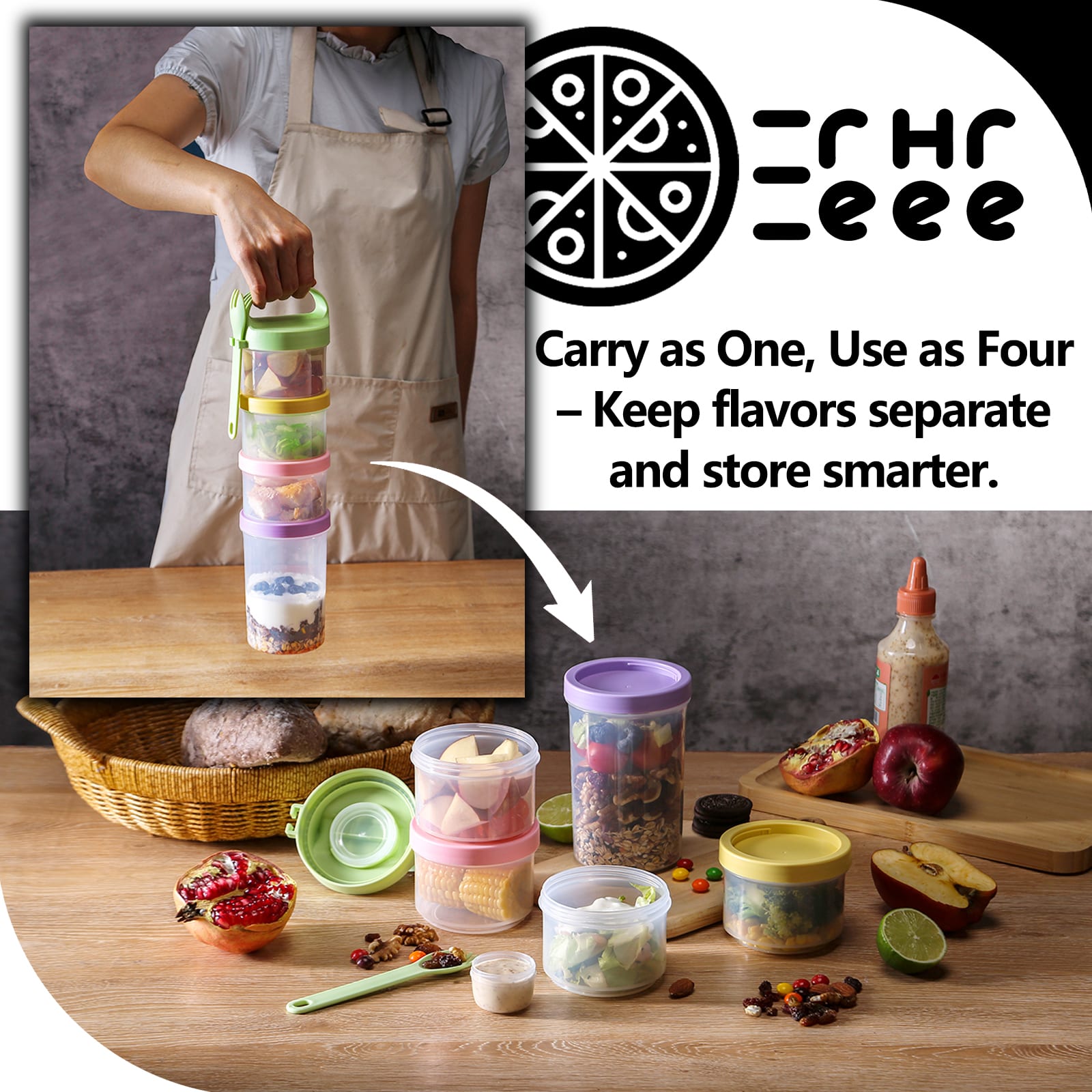 formula dispenser set leak-proof BPA-free fits diaper bag