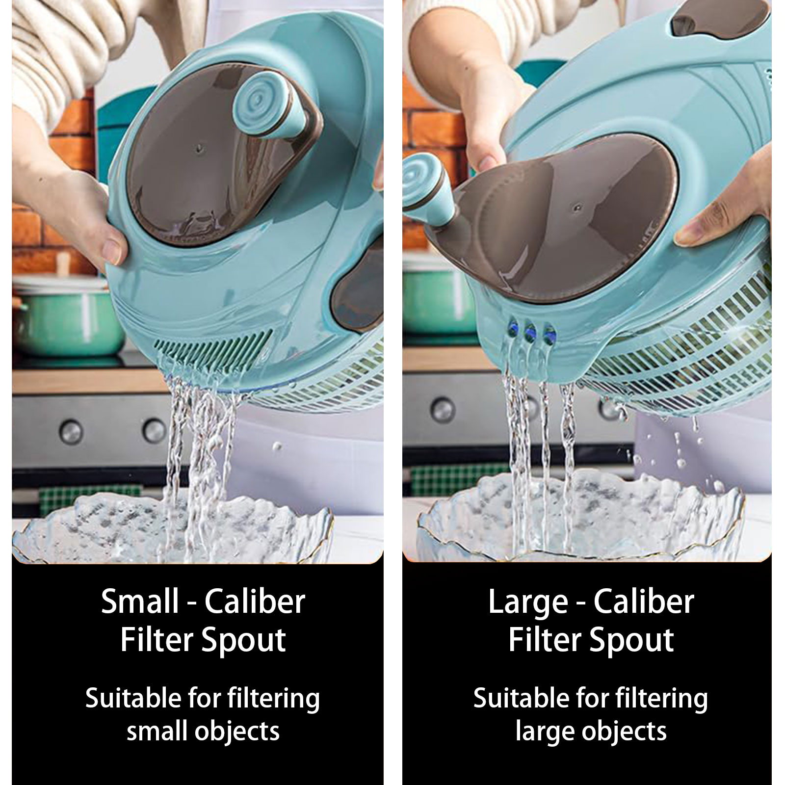 4.24 Qt Salad Spinner with Double Drain Holes