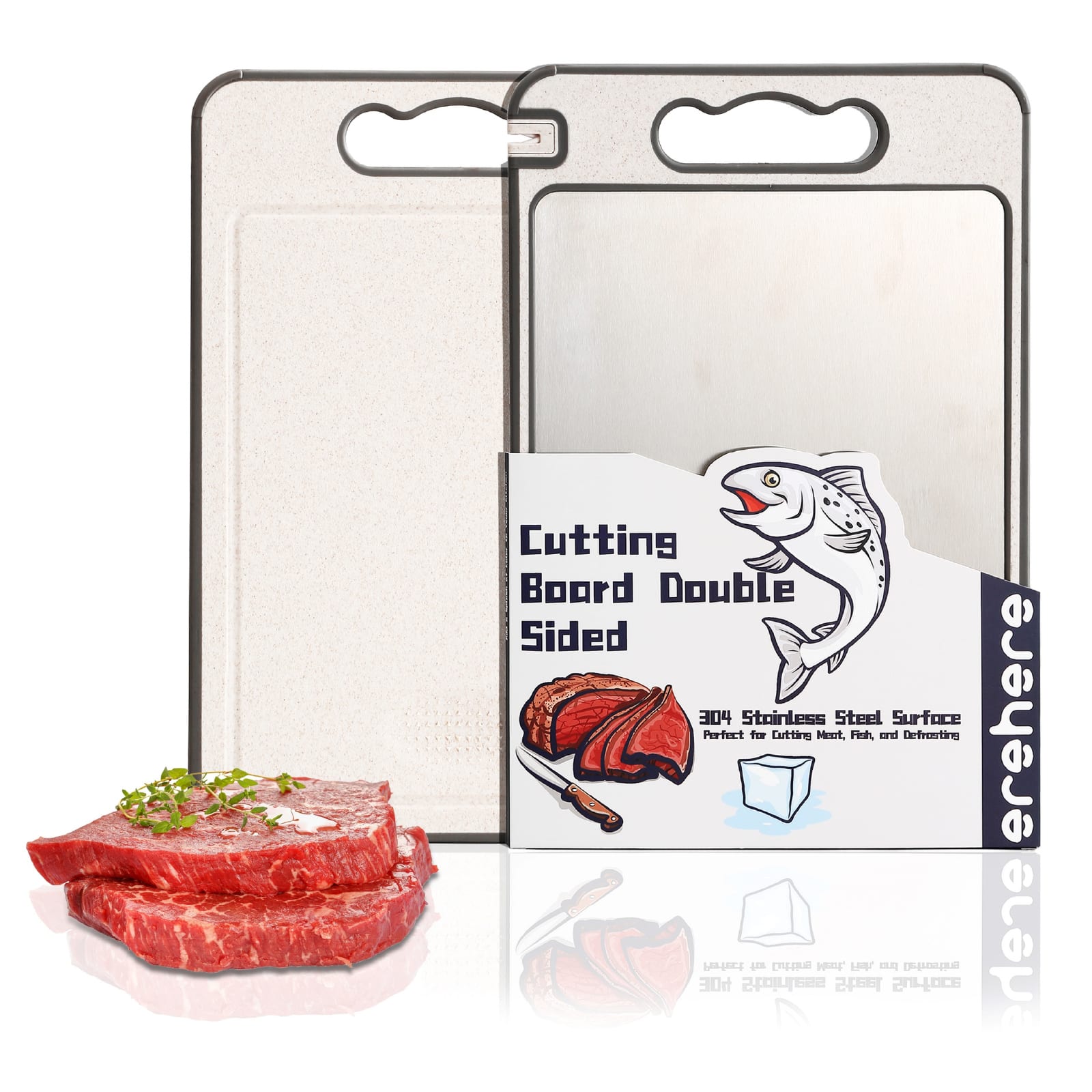 stainless steel cutting board with scratch-resistant mesh surface