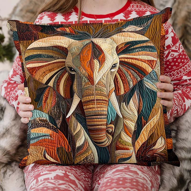 Midnight Wanderer Elephant D228 Pillow Case-Jolura