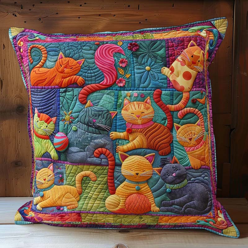 Cute Cats And Colorful Yarns D237 Pillow Case-Jolura