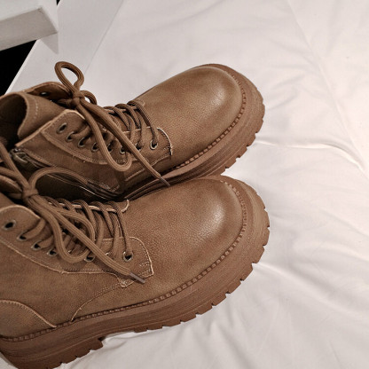 Diferel Fashionable and comfortable women's lace-up short boots