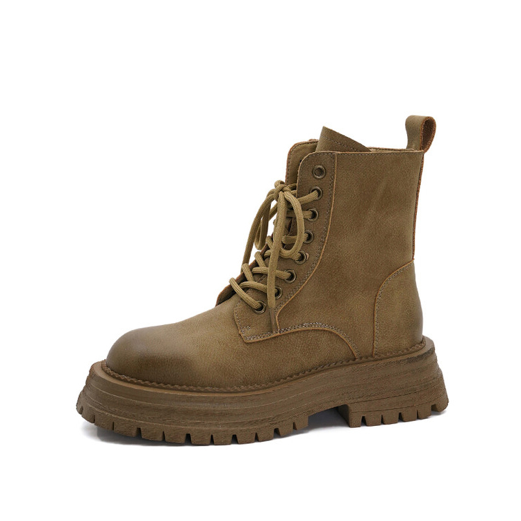 Fashionable and comfortable women's lace-up short boots