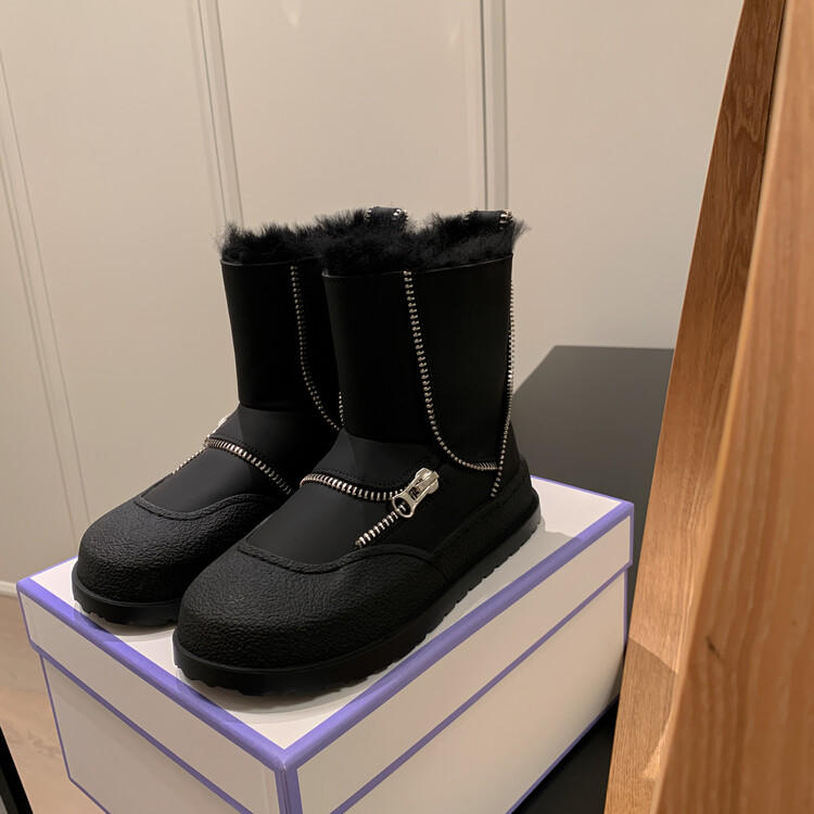 Diferel Women's comfortable thick-soled zipper snow boots