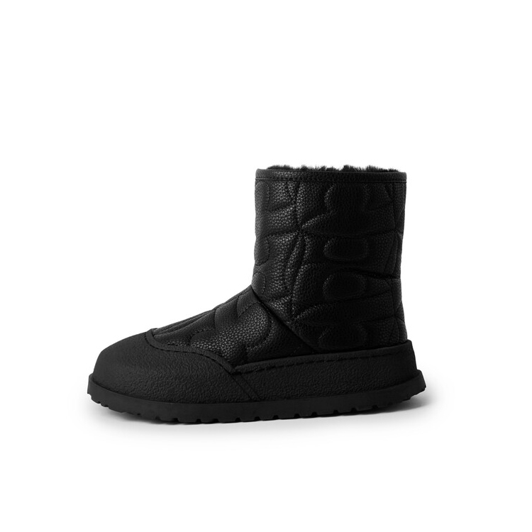 Women's simple warm solid color snow boots