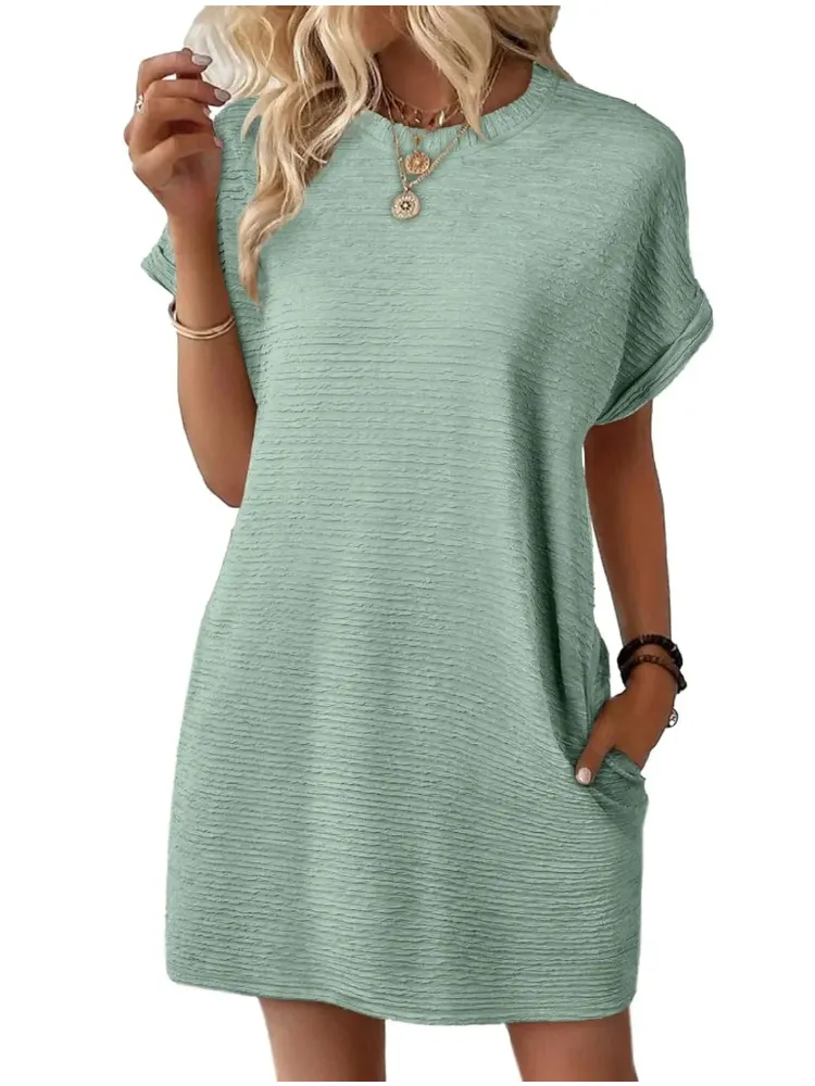 🔥🔥🔥🔥Women's Lightweight Summer T-shirt Dress with Pockets
