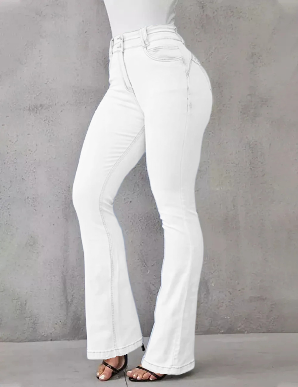 🔥🔥Button Front Butt Lifting Flare Jeans