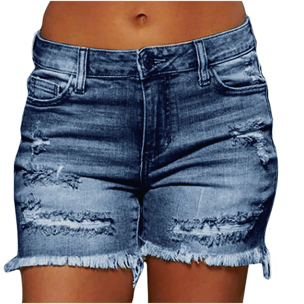  Short For Womens Shorts Denim Shorts Pokets Casual Zipper Fringe Jeans