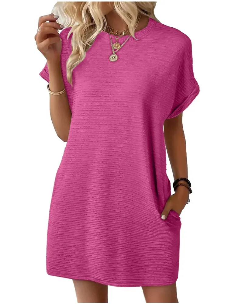 🔥🔥🔥🔥Women's Lightweight Summer T-shirt Dress with Pockets