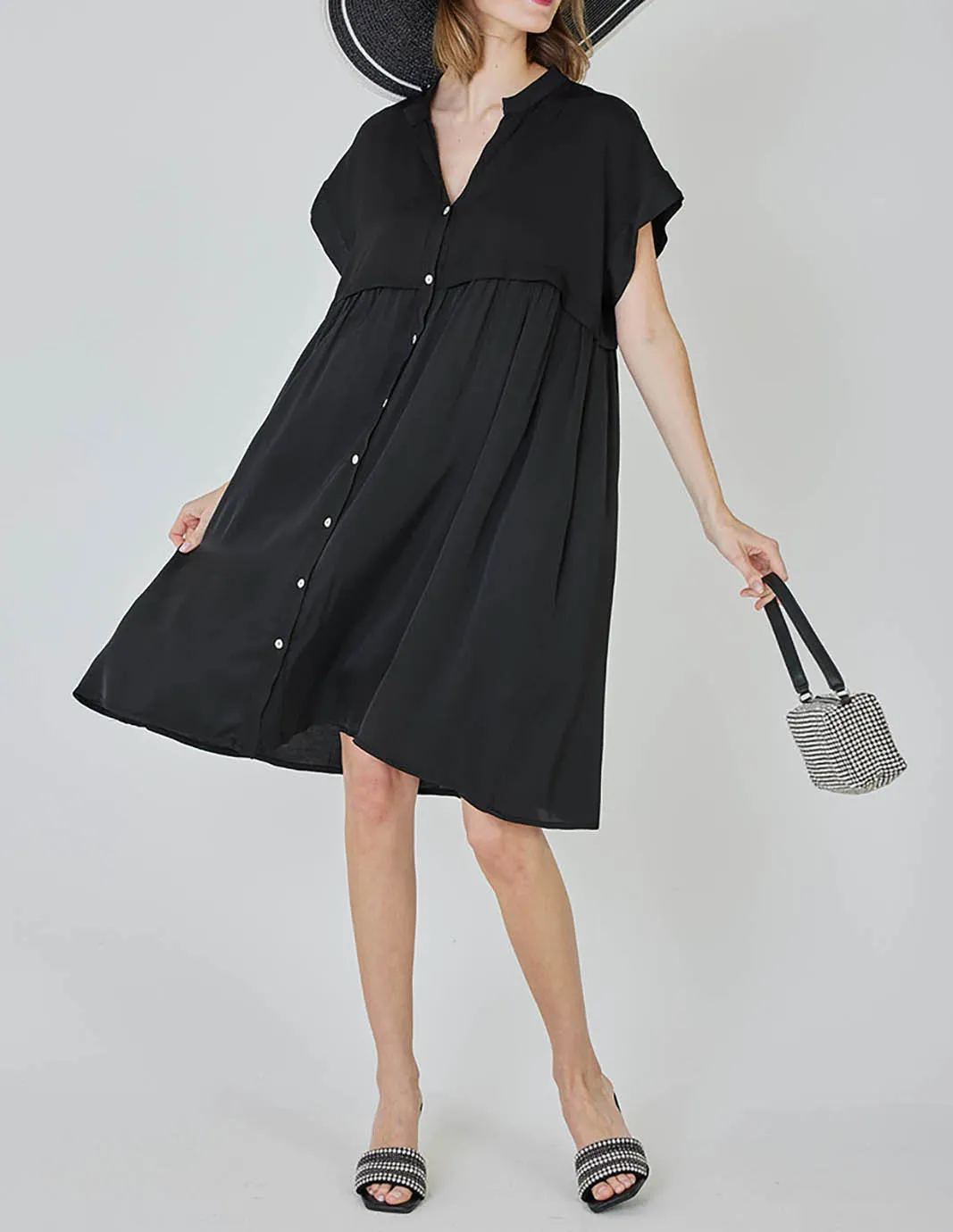 2023 SUMMER HOT SALE 🔥 RELAXED V NECK SWING DRESS