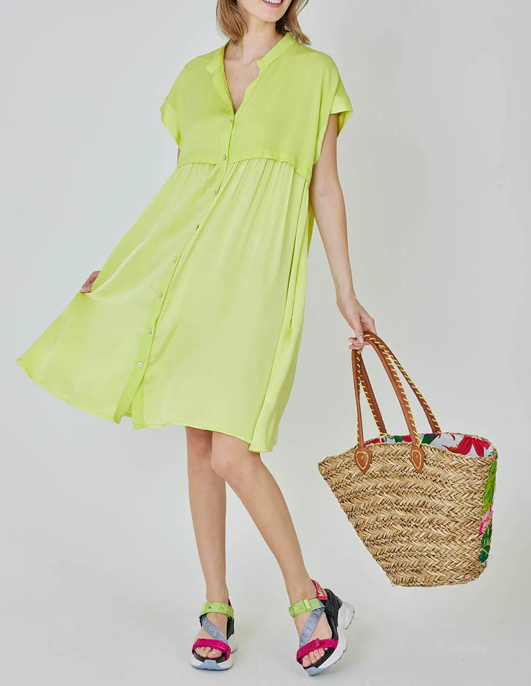 2023 SUMMER HOT SALE 🔥 RELAXED V NECK SWING DRESS