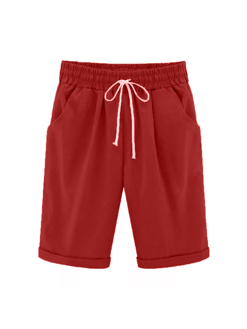 2023 New Updated Elastic Waist Casual Comfort Summer Lace Up Cotton Shorts Elastic Waist Casual Comfort Summer Lace Up Cotton Shorts(Buy 3 Free Shipping)