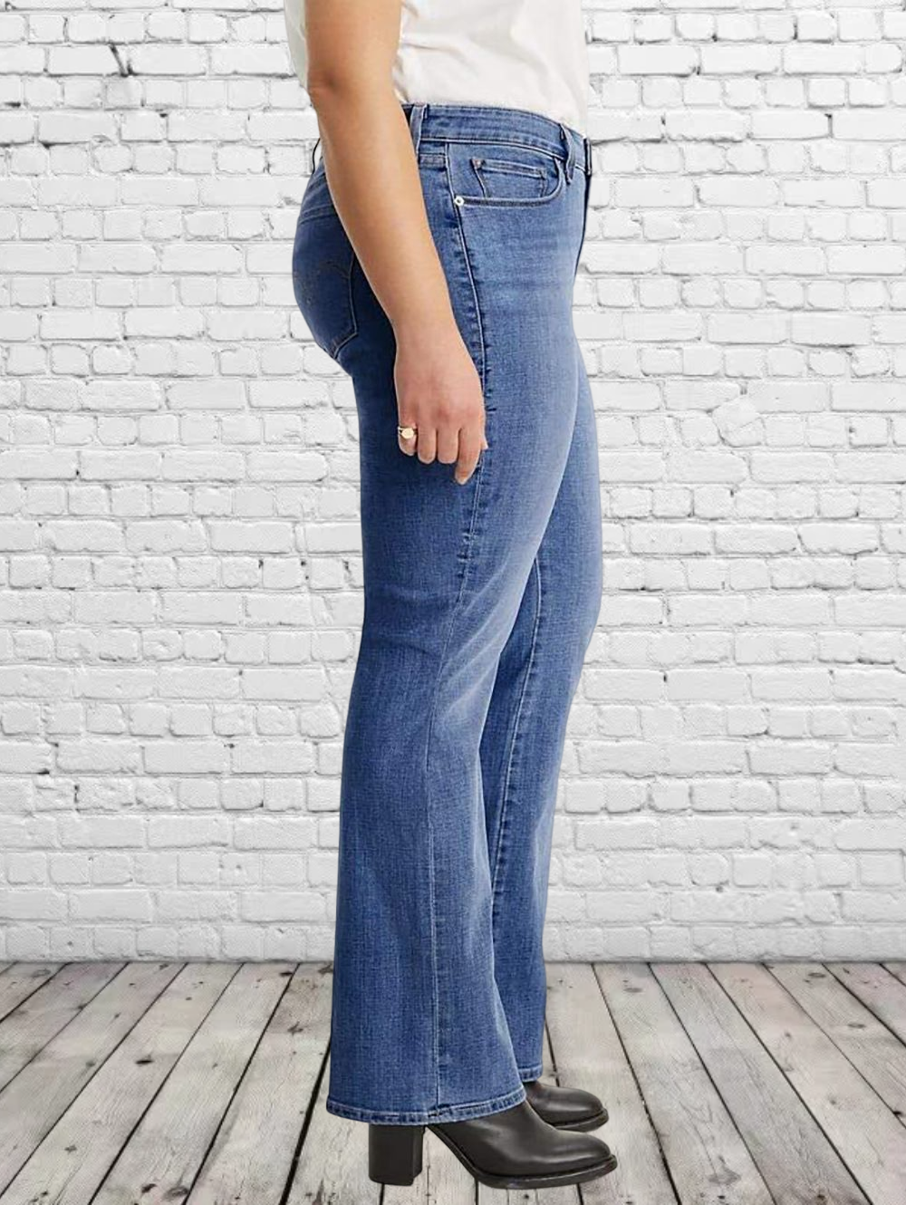 Midiross Women's Classic Mid Rise Bootcut Jeans