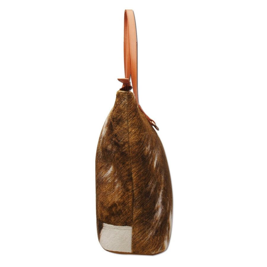 PU Cotton Plush Super Soft Cow Pattern Three-Piece Makeup Hand-Held One-Shoulder Handbag