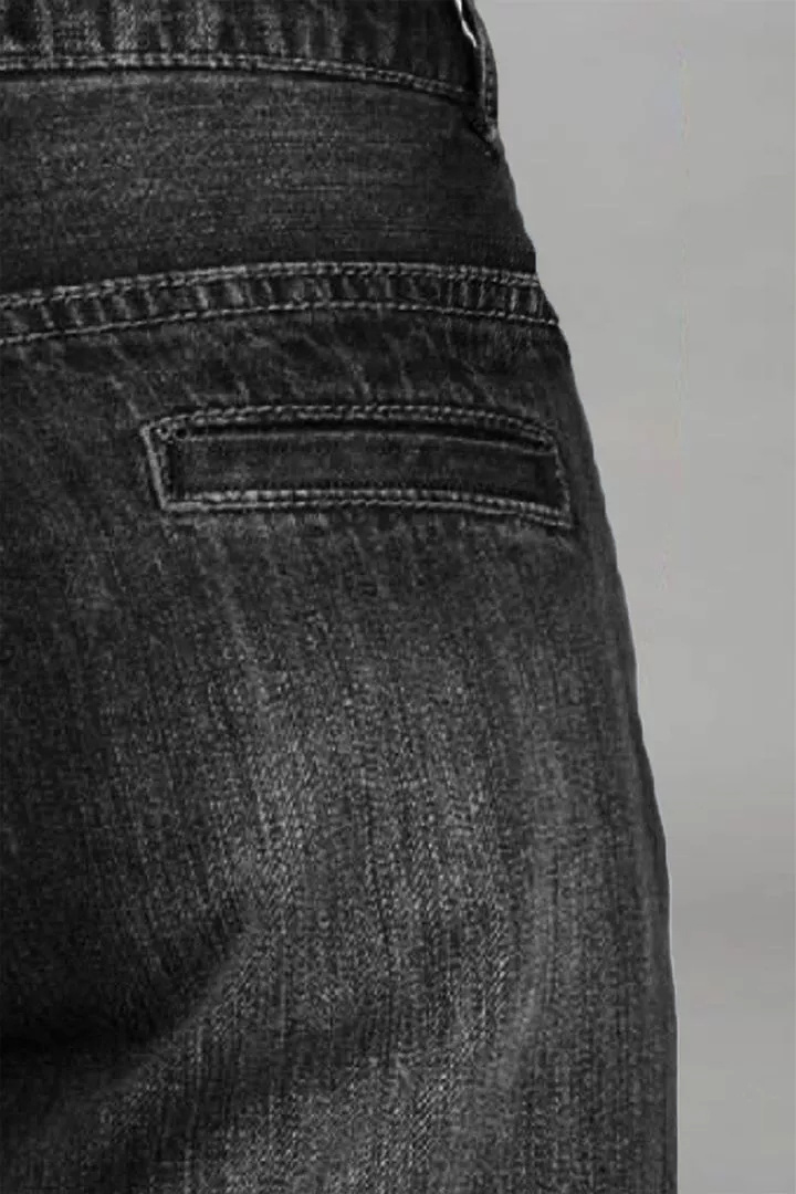 Midiross Vintage Oblique Button Mid Waist Bootcut Jeans