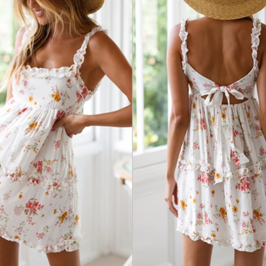 Ladies Fashion Floral Mini Skirt