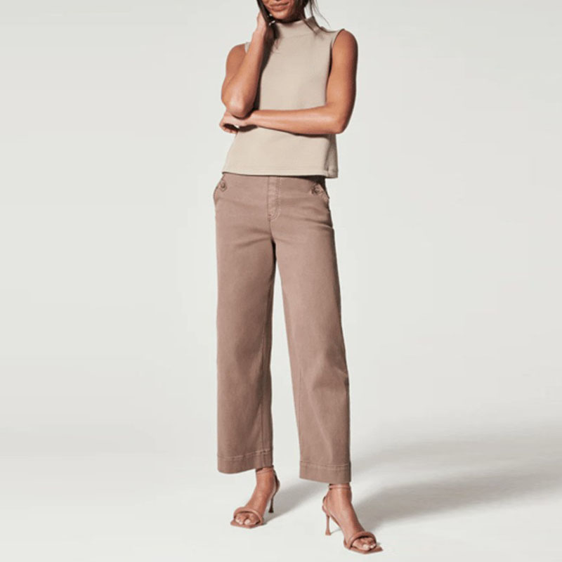 Spring/Summer 2023 New Straight Leg High Waist Casual Women's Pants (Maximum 4xl)