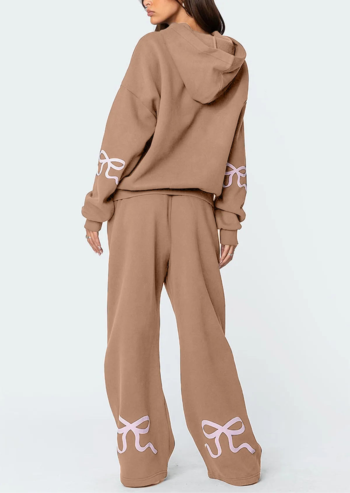 🔥🔥🔥🔥Women's Bow Detail Hoodie Sweat Set