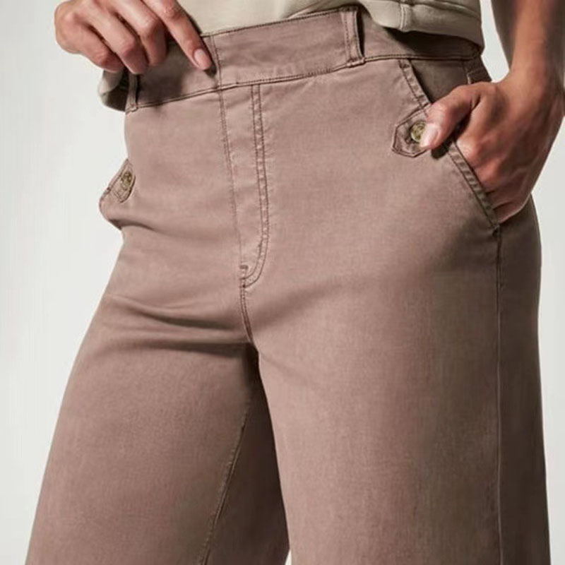 Spring/Summer 2023 New Straight Leg High Waist Casual Women's Pants (Maximum 4xl)