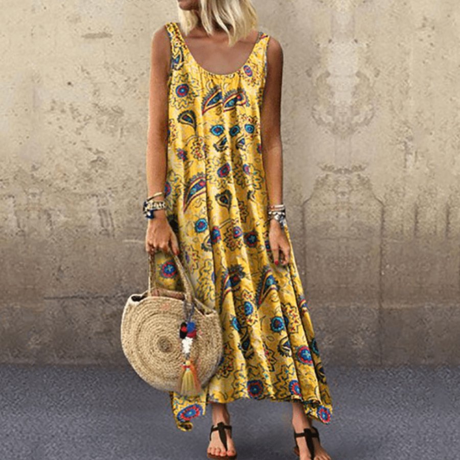 Women's Boho Print Maxi Dress