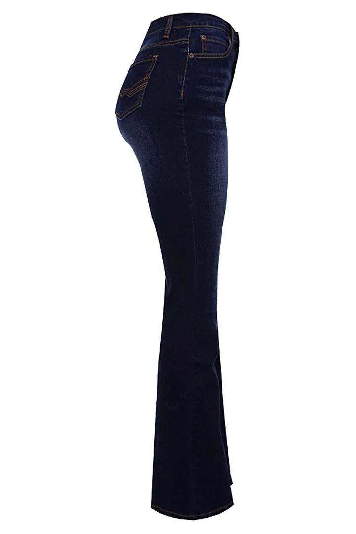 Vintage Mid Waist Flare Jeans