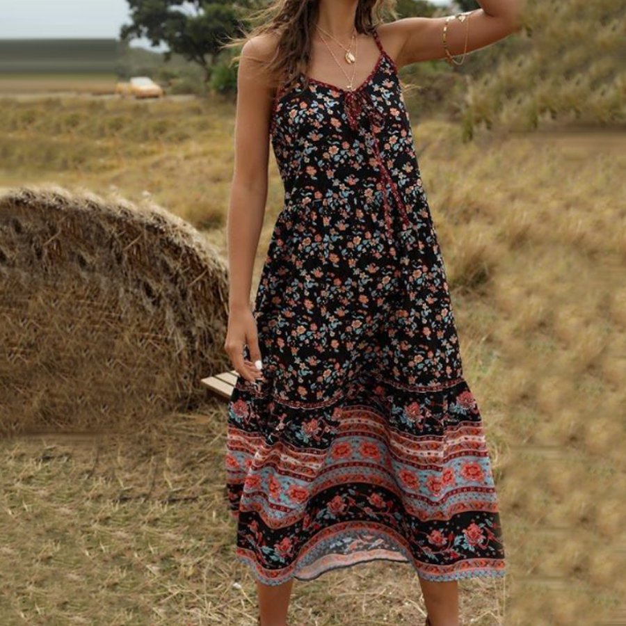 Ladies Western Vintage Casual Dress