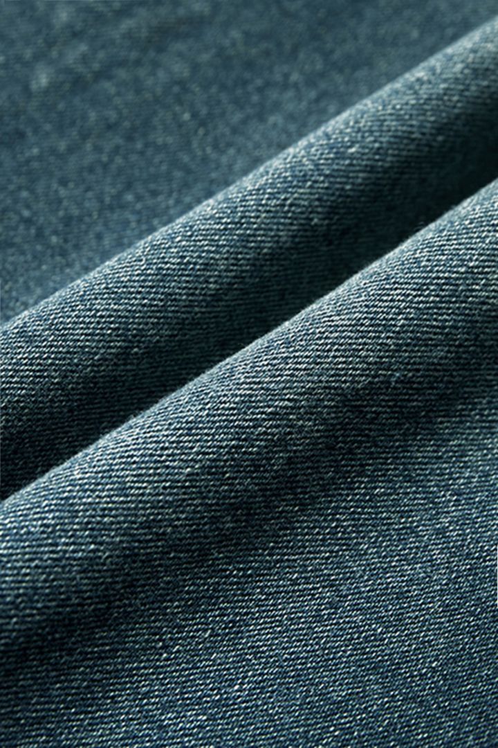 🔥🔥Midiross Washed Raw Hem Mid Waist Straight Leg Jeans