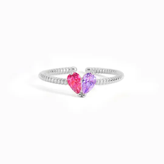 🔥🔥🔥🔥For Love - Partners In Love Heart Custom Birthstone Ring