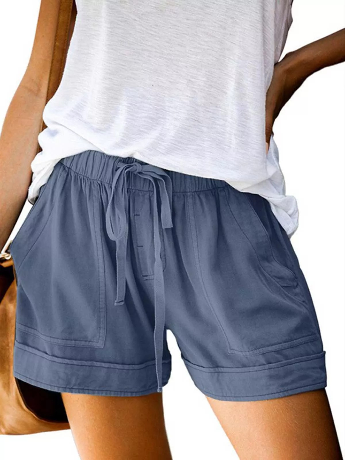 2023 Womens Summer Shorts Casual Comfy Drawstring Elastic Waist Shorts