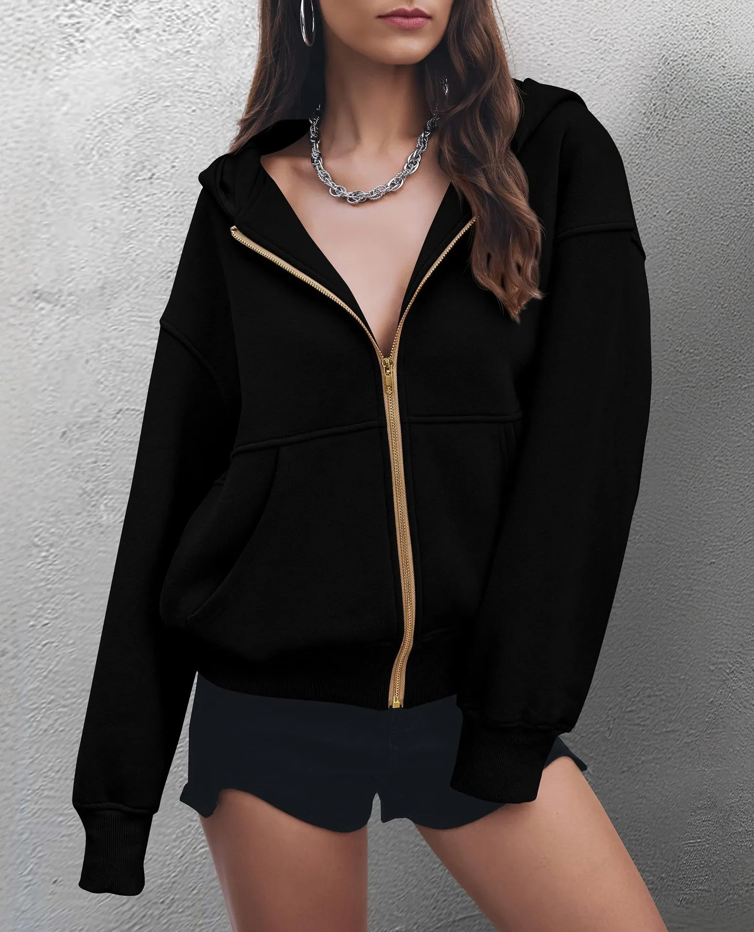 🔥🔥🔥🔥Womens Zip Up Hoodies Long Sleeve Sweatshirts Jacket With Pockets
