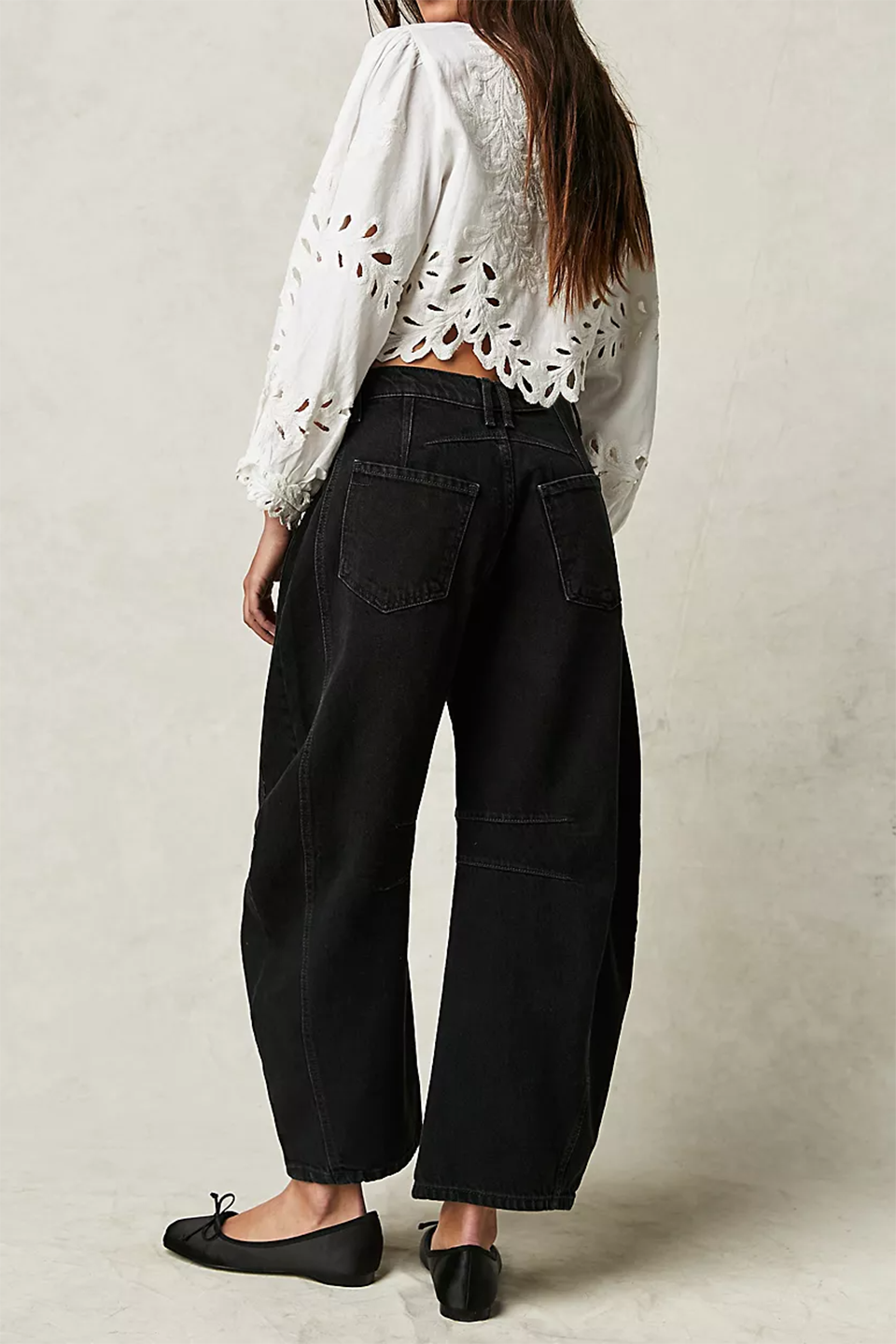 Mid low waist wide leg wide leg