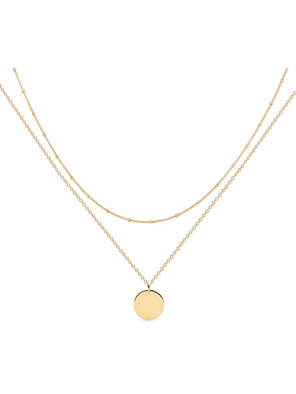 18k Gold Plated Dainty Gold Choker Arrow Bar Layering Long Necklace for Women