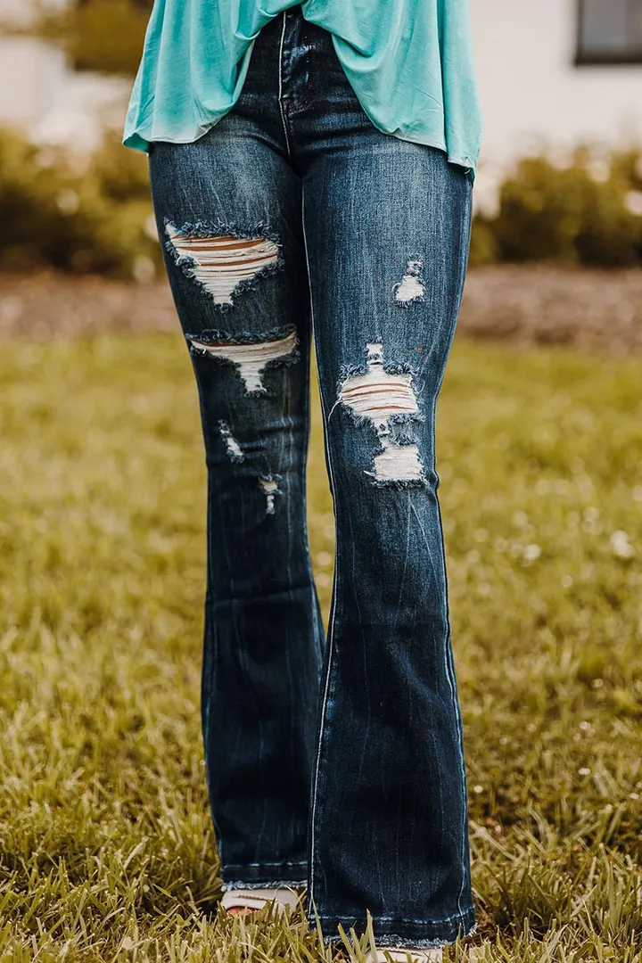 Midiross Vintage Ripped Flare Jeans