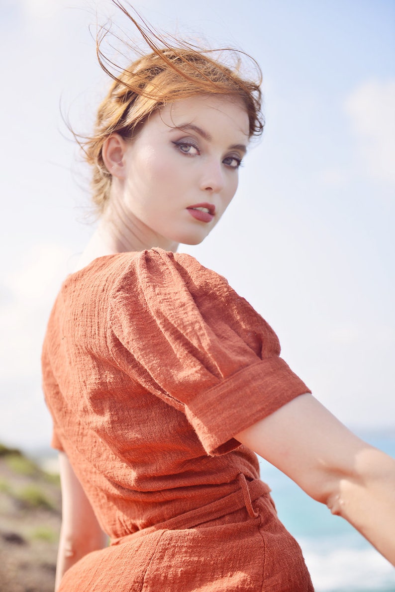 Linen Gauze Wrap Dress