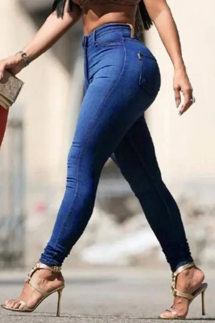 Midiross Elastic High Waist Butt Lifting Jeans