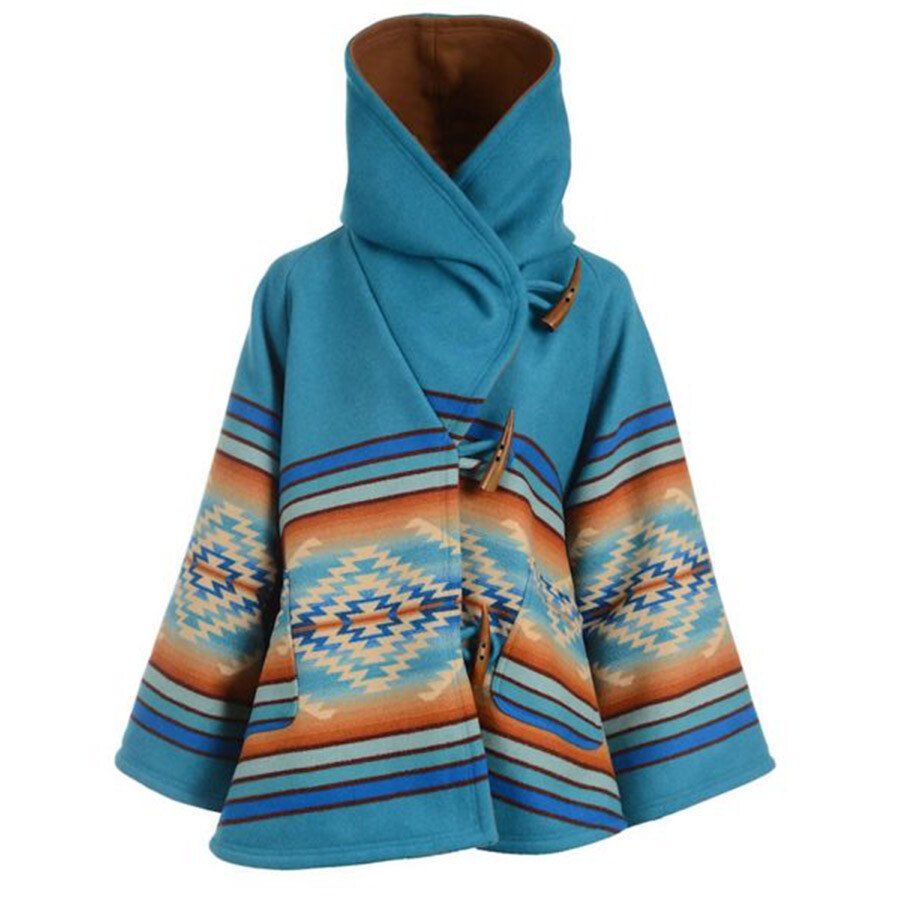 Ladies Western Vintage Print Woolen Jacket