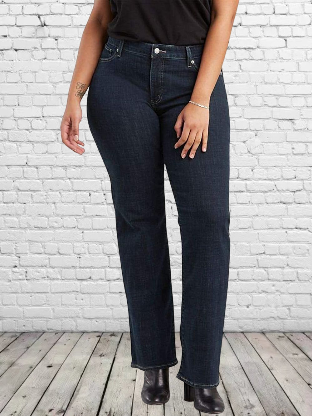 Midiross Women's Classic Mid Rise Bootcut Jeans