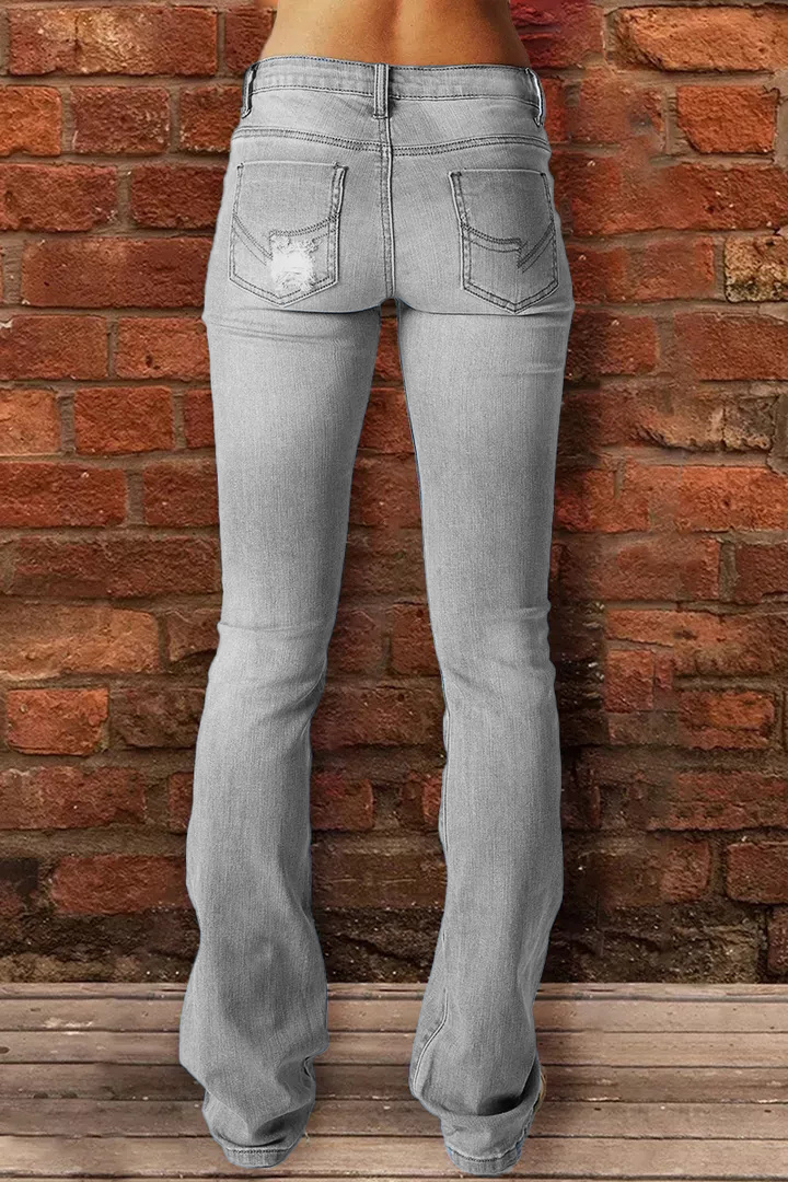 Midiross Vintage Ripped Low Waist Jeans